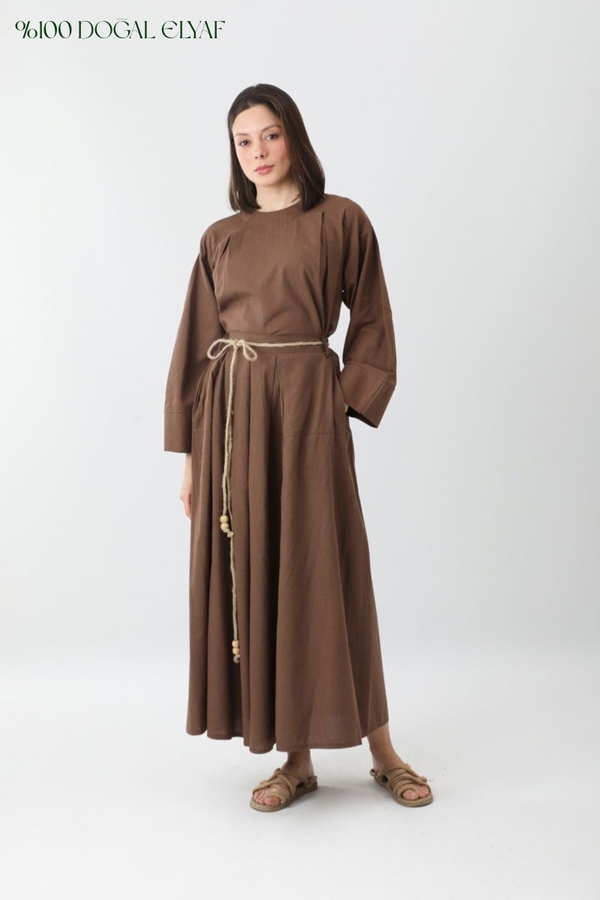 Devin Etek Takım Kahverengi - 1