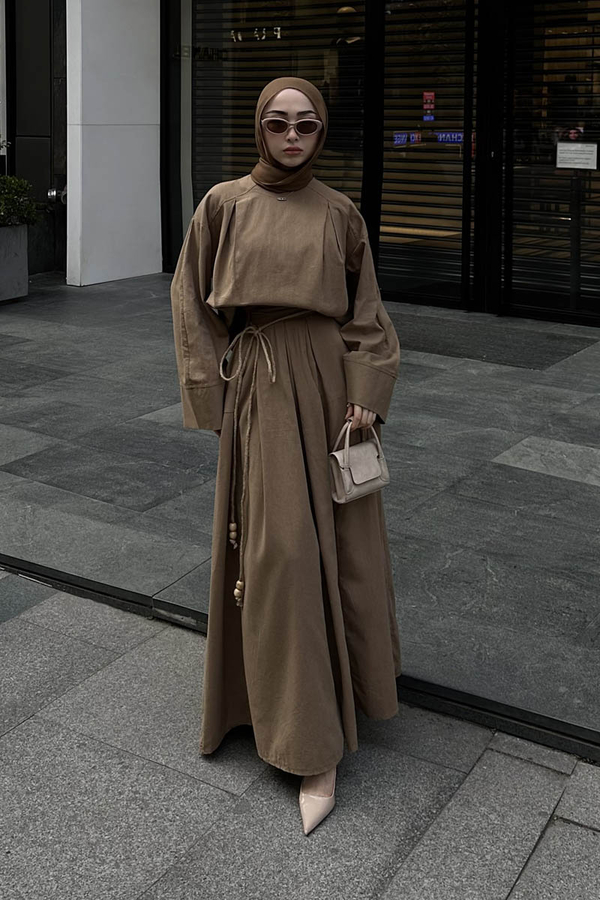 Devin Etek Takım Kahverengi - 2