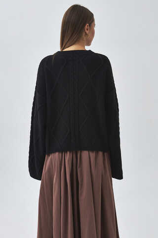 Diamond Knit Sweater Black - 5