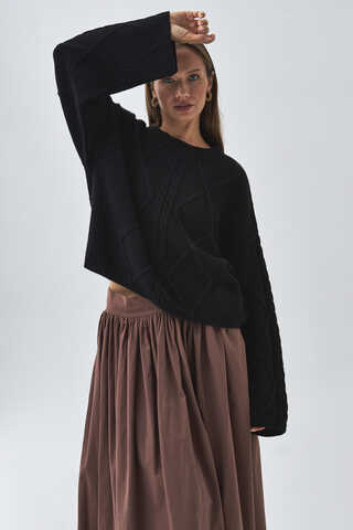 Diamond Knit Sweater Black - 3