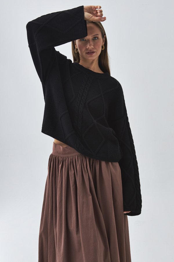 Diamond Knit Sweater Black - 3