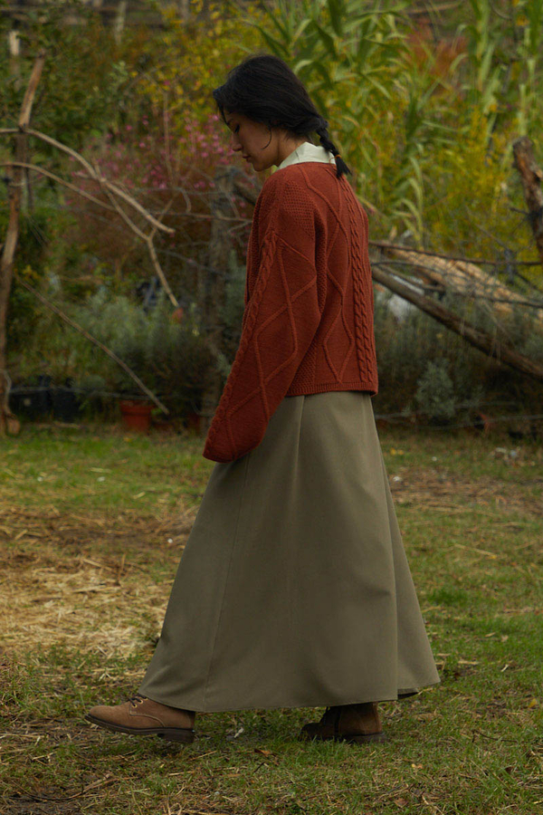 Diamond Knit Sweater Brick - 2