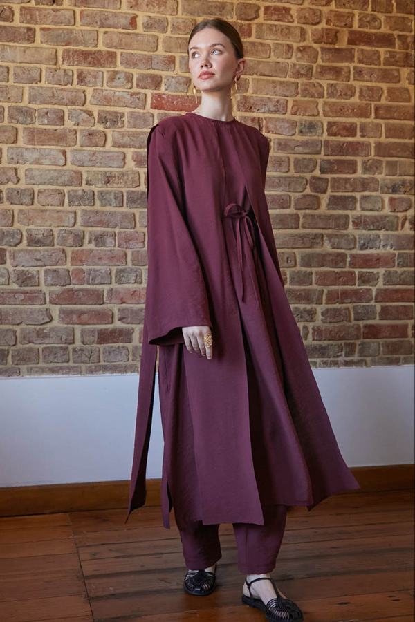 Diena Tunic Set Burgundy - 2