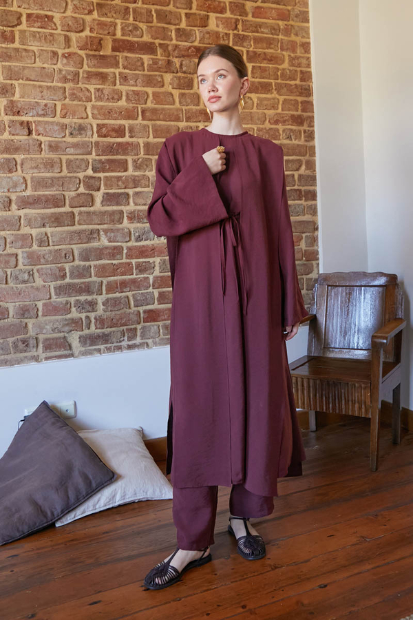 Diena Tunic Set Burgundy - 4