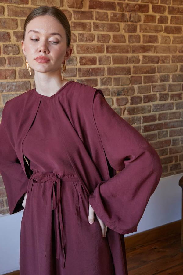Diena Tunik Takım Bordo - 5