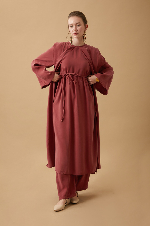 Diena Tunik Takım Koyu Kiremit - 3