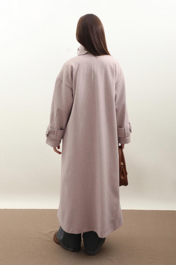 Dik Yaka Kruvaze Kaban Açık Vizon - 10