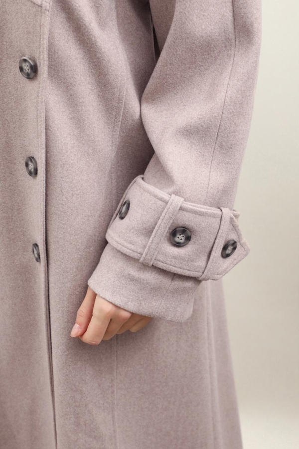 Dik Yaka Kruvaze Kaban Açık Vizon - 7