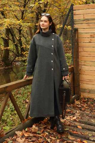 Dik Yaka Kruvaze Kaban Antrasit - 6