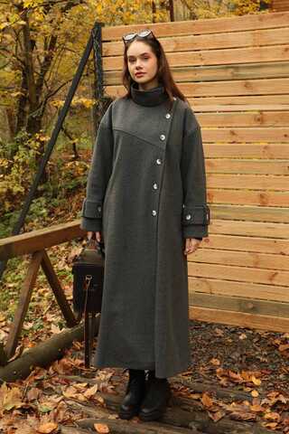 Dik Yaka Kruvaze Kaban Antrasit - 10