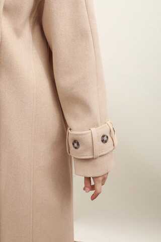 Dik Yaka Kruvaze Kaban Bej - 5