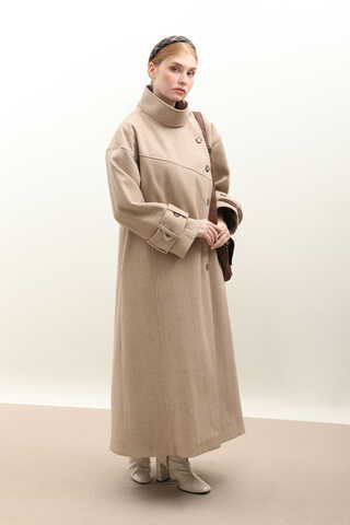 Dik Yaka Kruvaze Kaban Vizon - 3