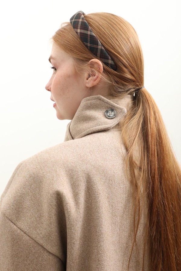 Dik Yaka Kruvaze Kaban Vizon - 9