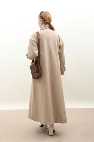 Dik Yaka Kruvaze Kaban Vizon - 10