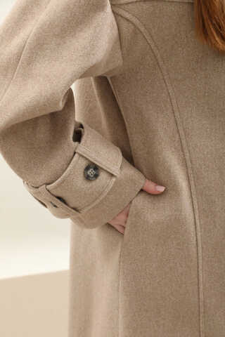 Dik Yaka Kruvaze Kaban Vizon - 11