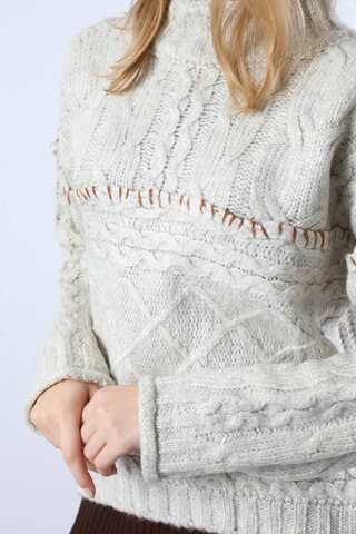 Dikiş Detaylı Kısa Kazak Çakıl - 3