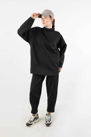Dikiş Detaylı Spor Takım Siyah - 3