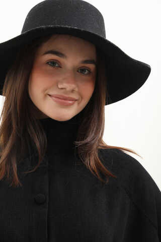 Dokulu Vintage Elbise Siyah - 13