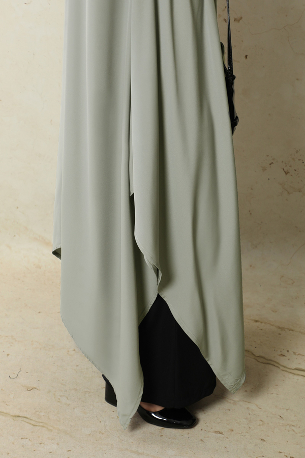 Dökümlü Abaya Gri - 6