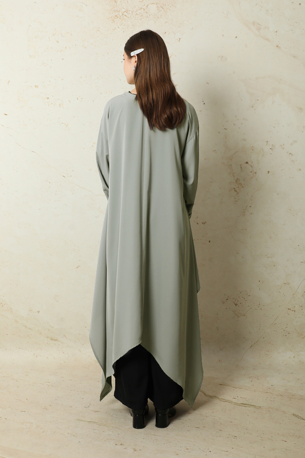 Dökümlü Abaya Gri - 8