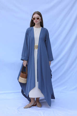 Dökümlü Abaya İndigo - 1