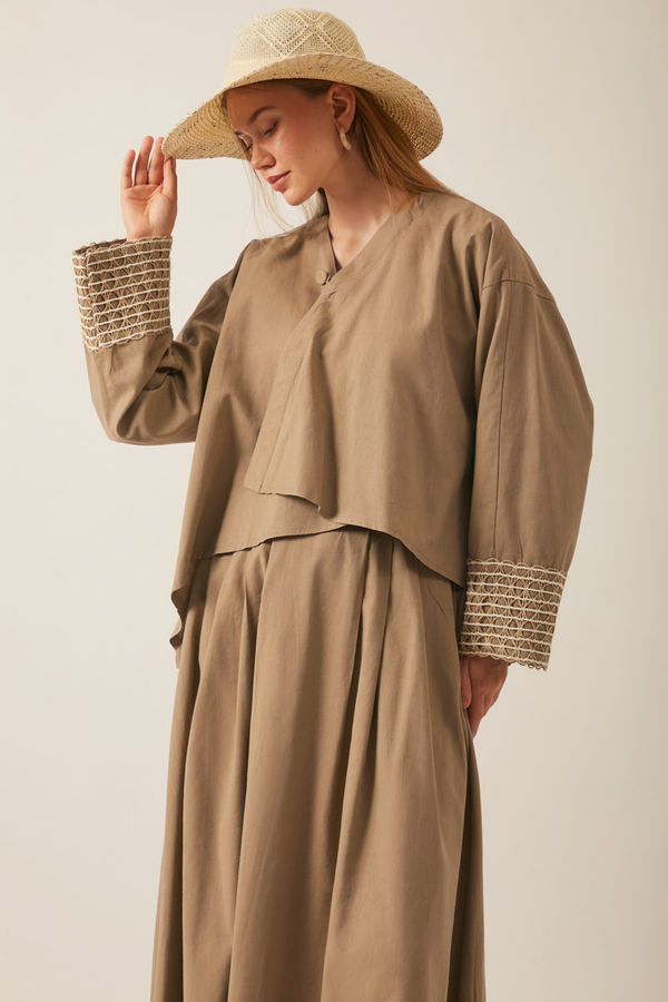 Dora Kimono Takım Camel - 3