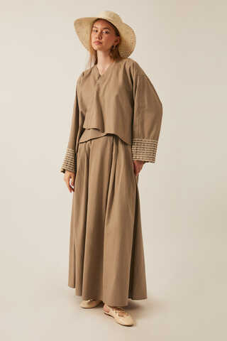 Dora Kimono Takım Camel - 1