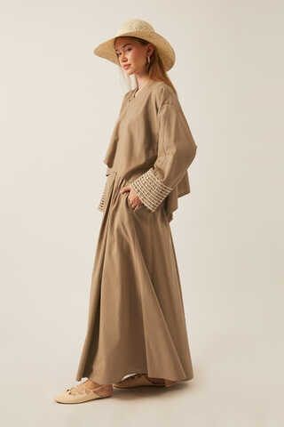 Dora Kimono Takım Camel - 4