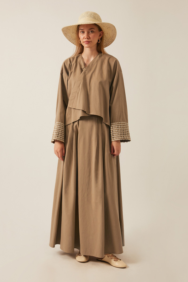 Dora Kimono Takım Camel - 2