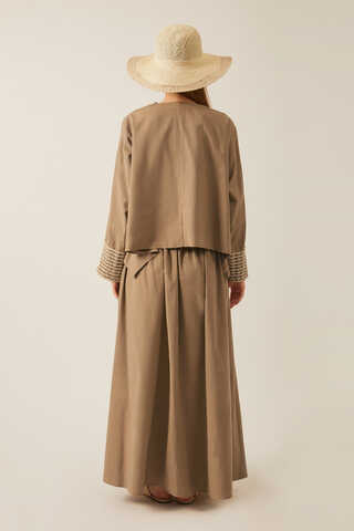 Dora Kimono Takım Camel - 9