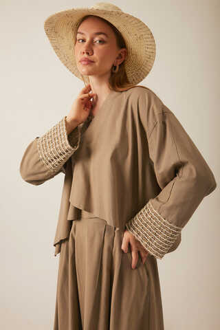 Dora Kimono Takım Camel - 6
