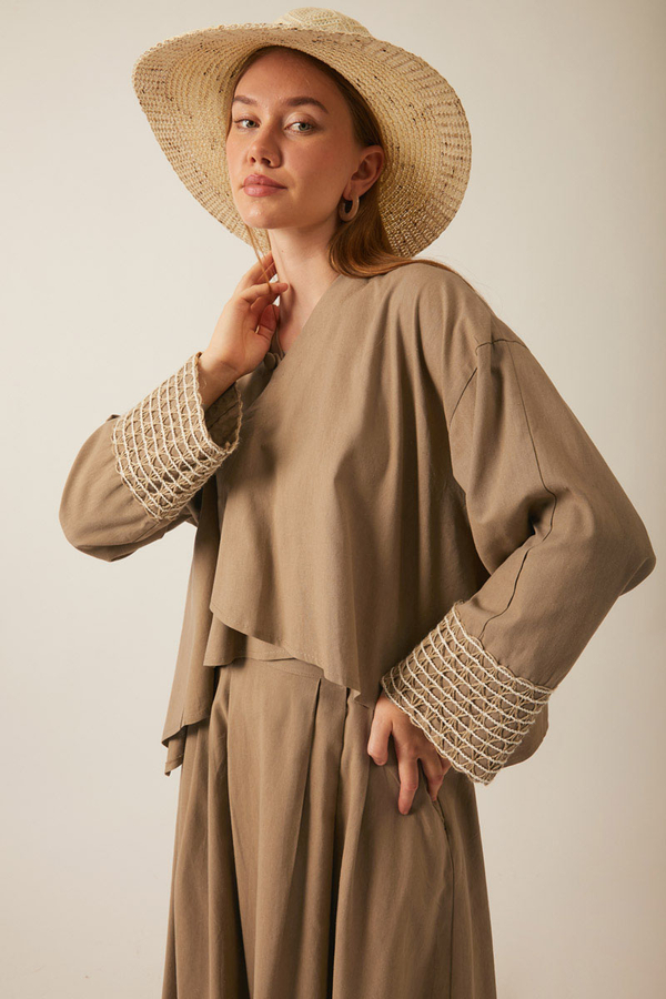 Dora Kimono Takım Camel - 6
