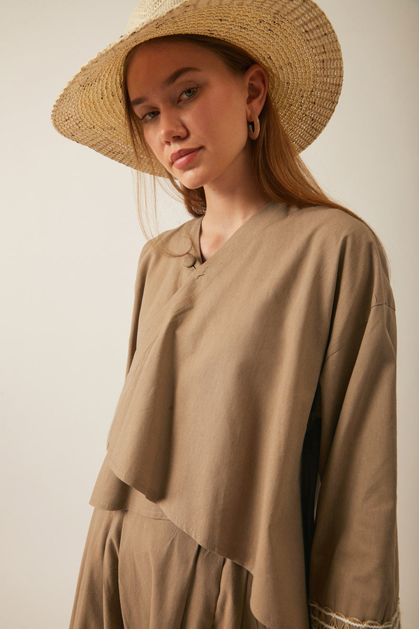 Dora Kimono Takım Camel - 7