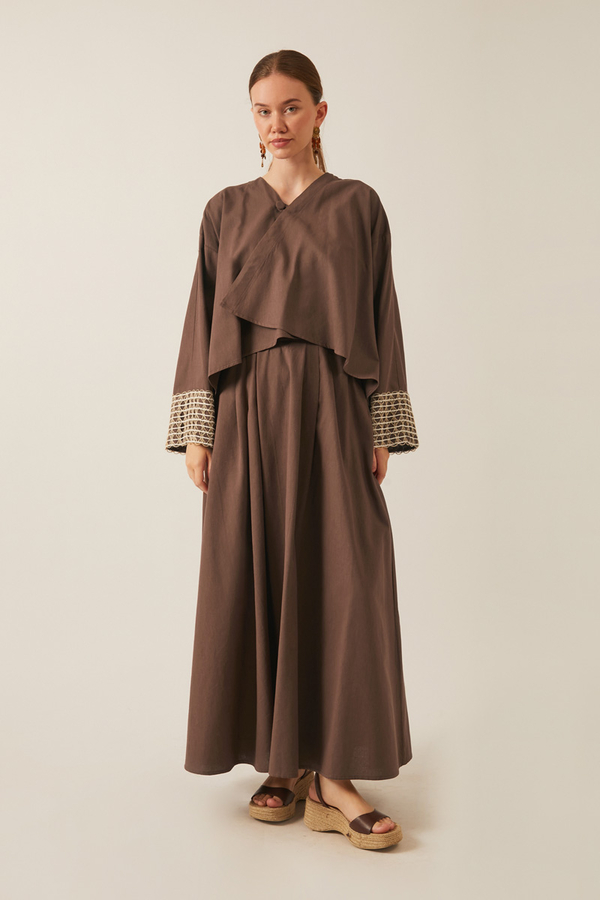 Dora Kimono Takım Kahverengi 