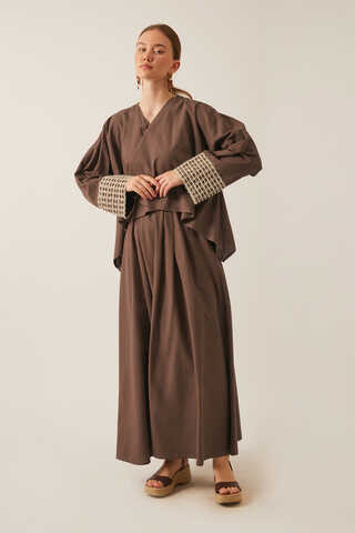 Dora Kimono Takım Kahverengi - 4