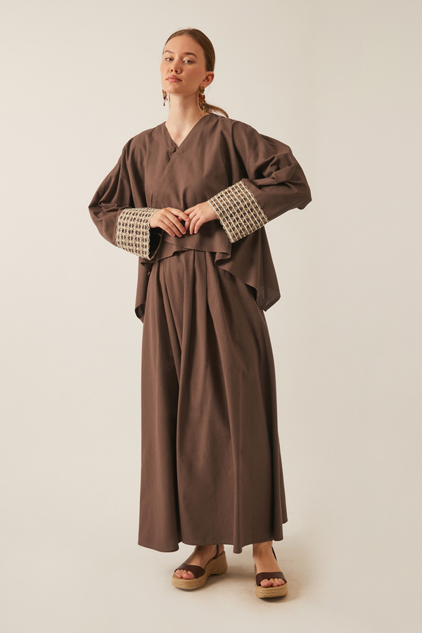 Dora Kimono Takım Kahverengi - 4