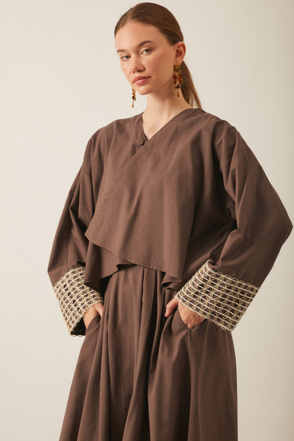 Dora Kimono Takım Kahverengi - 6