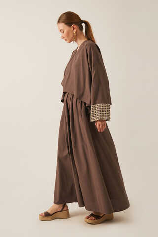 Dora Kimono Takım Kahverengi - 3