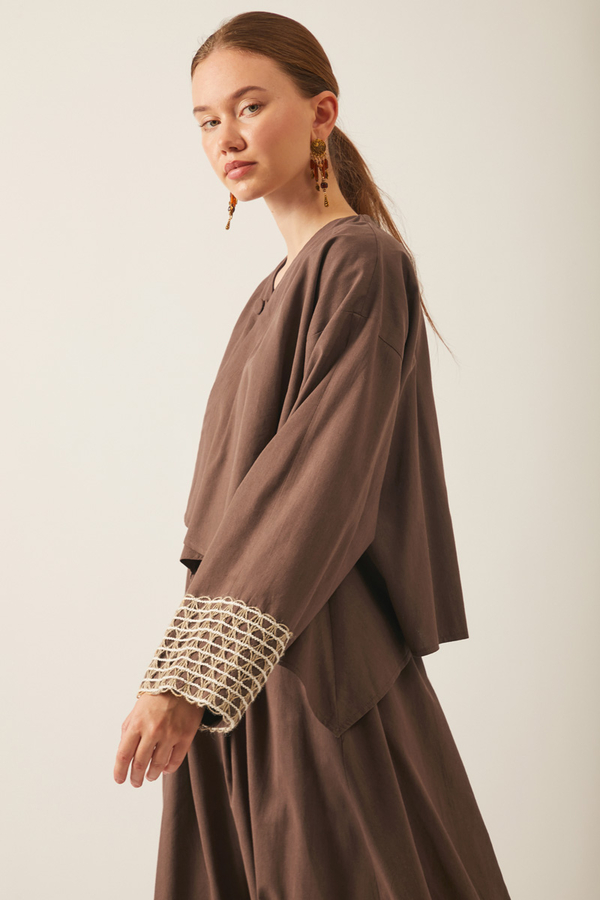 Dora Kimono Takım Kahverengi - 5