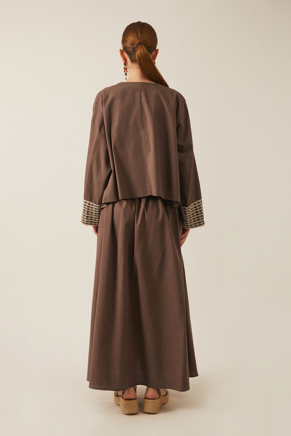 Dora Kimono Takım Kahverengi - 7