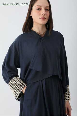Dora Kimono Takım Lacivert - 1
