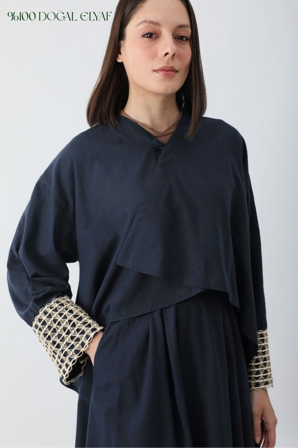 Dora Kimono Takım Lacivert 