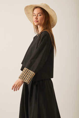 Dora Kimono Takım Siyah - 5