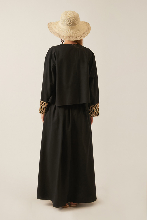 Dora Kimono Takım Siyah - 9