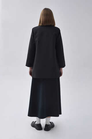 Double Breasted Blazer Jacket Black - 8