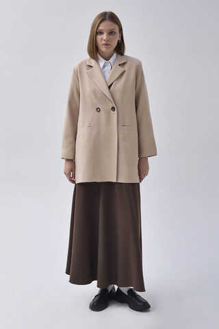 Double Breasted Blazer Jacket Stone - 7