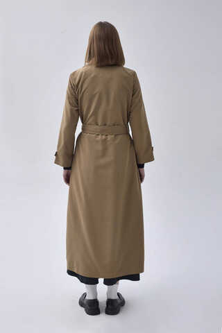 Double Breasted Classic Trenchcoat Tan - 12