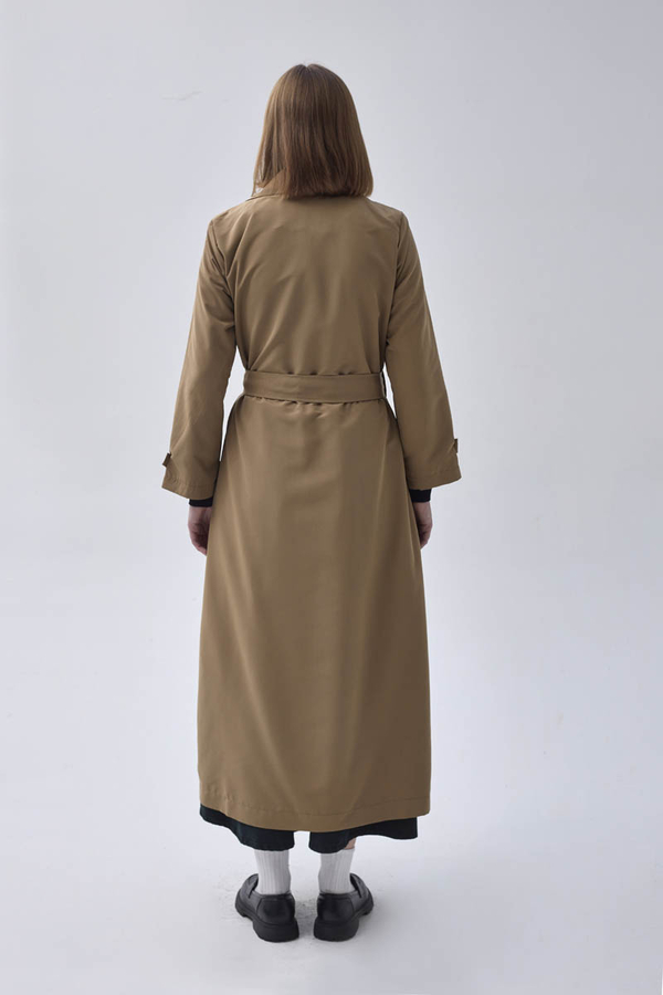 Double Breasted Classic Trenchcoat Tan - 12