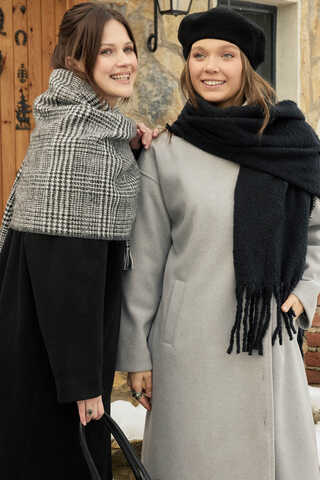 Double Sided Scarf Anthracite - 2