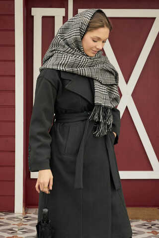 Double Sided Scarf Black - 4